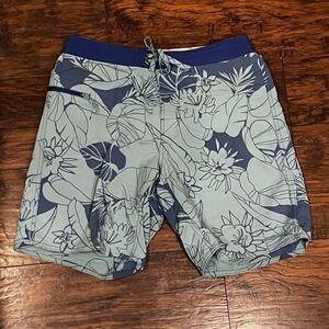 Patagonia Boardshorts Swim Trunks Drawstring Hawaiian Men's Size 30